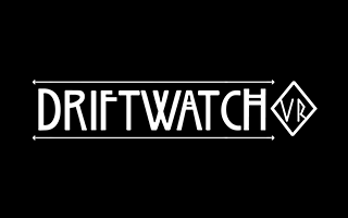 Logotipo de Drift Watch en realidad virtual